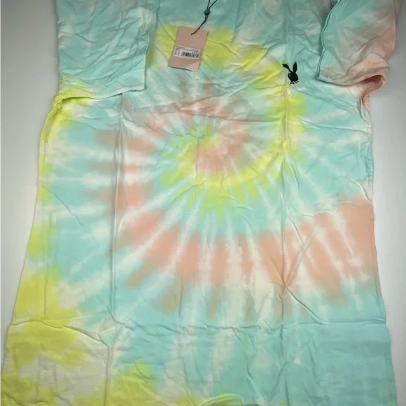PLAYBOY TIE DYE OVERSIZED T-SHIRT
DRESS
MULTI - Picture 2 of 4